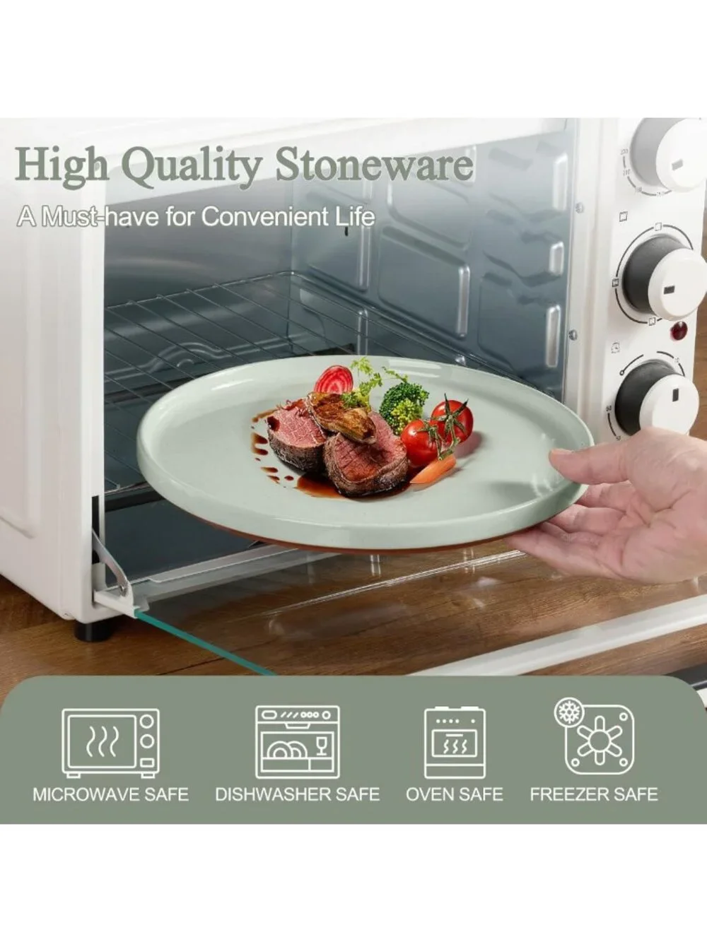 Modern 12-Piece Stoneware Dinnerware Set for 4 | Stylish & Durable Tableware